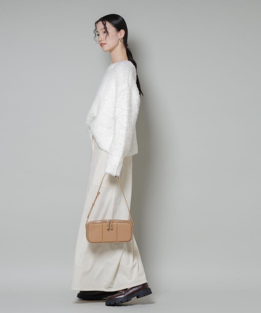 Nano Universe Weicher Cord-Maxi-Rock für Damen, Größe F, 037, Elfenbein, 673-5230319