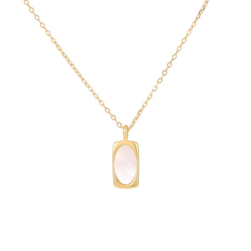 Colier cu Pandantiv Banyan Tree Argint S925 Retro Scoică Albă - Lanț Claviculă de Vară 2024 High-End pentru Femei