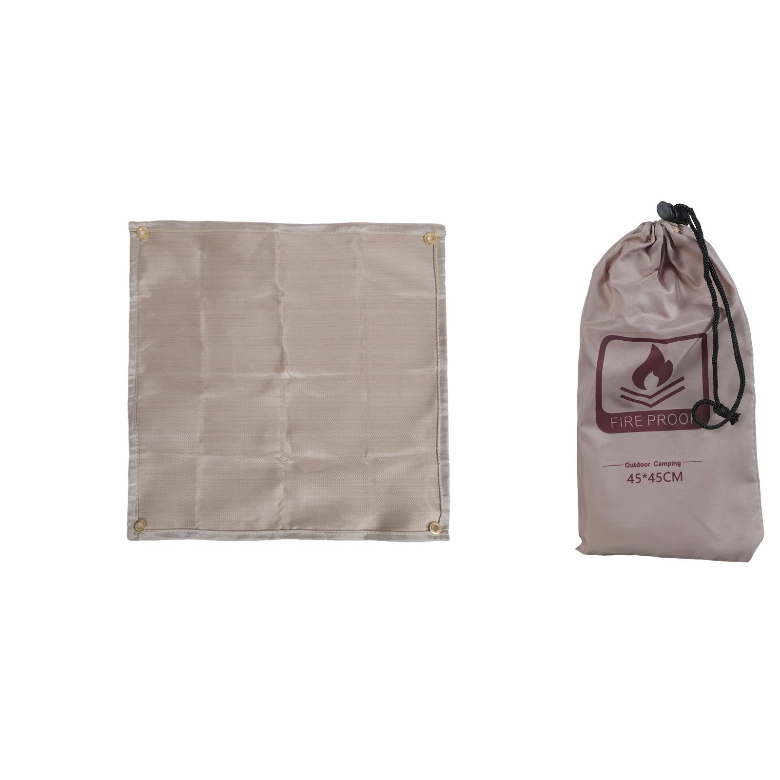 

Складна термостійка вогнезахисна ковдра, вогнетривкий килимок для барбекю та кемпінгу, захисник підлоги, ізоляційна підкладка 45X45