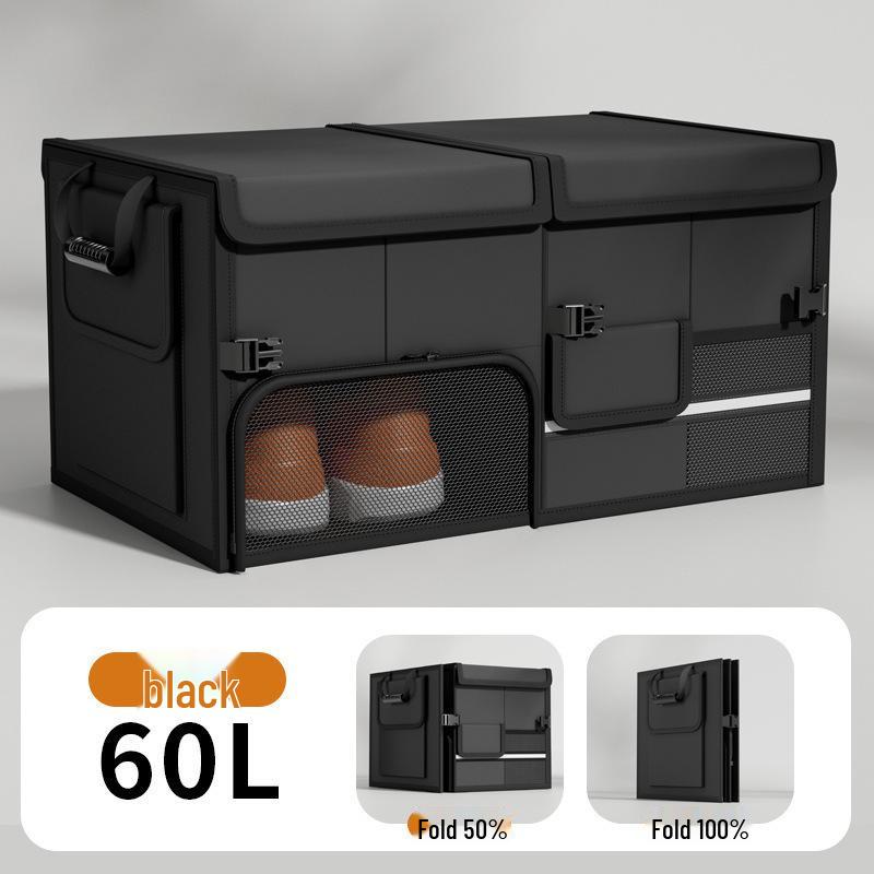 Large Capacity Foldable Car Trunk Organizer Bag чёрный