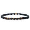 Fashion Mens Bracelet Natural Tiger Eyes  Small Stone 4mm Beads Braclet Homme Accessories Bohemia Beach Jewelry
