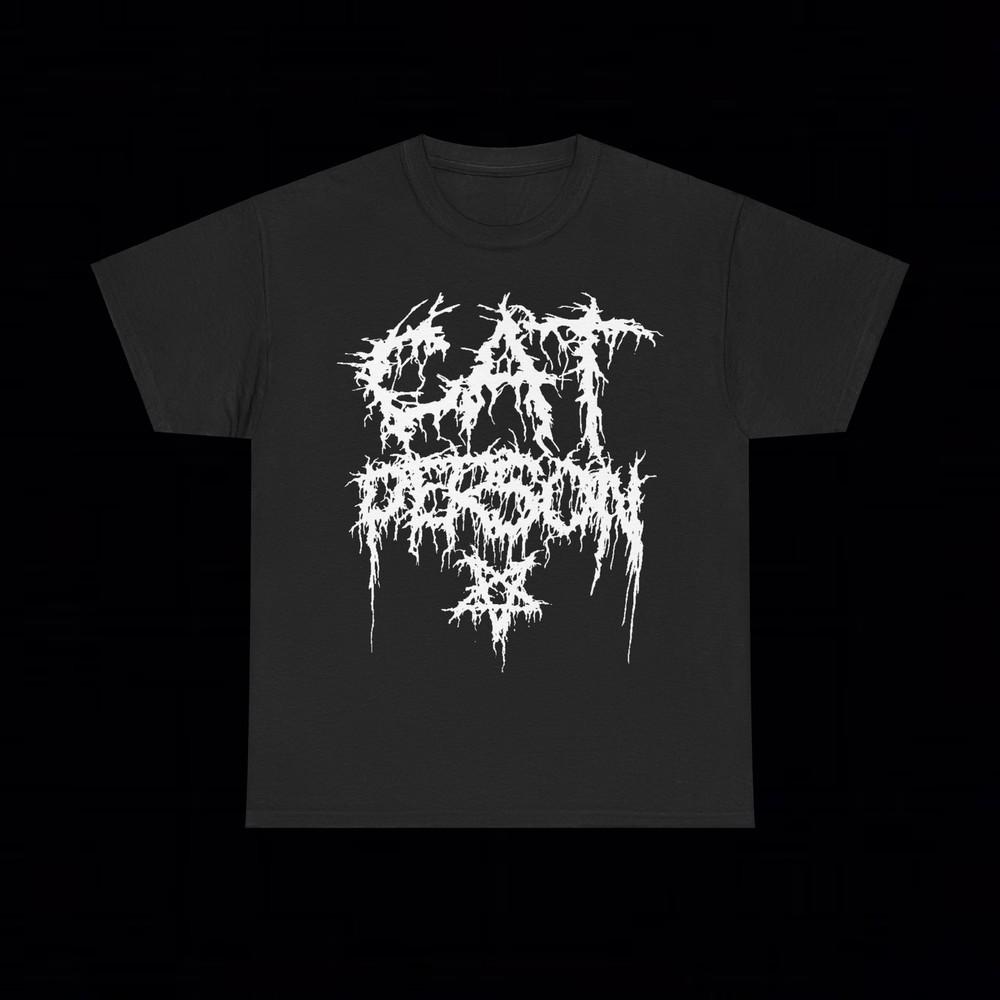 

Black Metal 034Cat Person034 T Shirt Pentagram grunge y2k emo goth punk satanic rock Unisex T-Shirt S