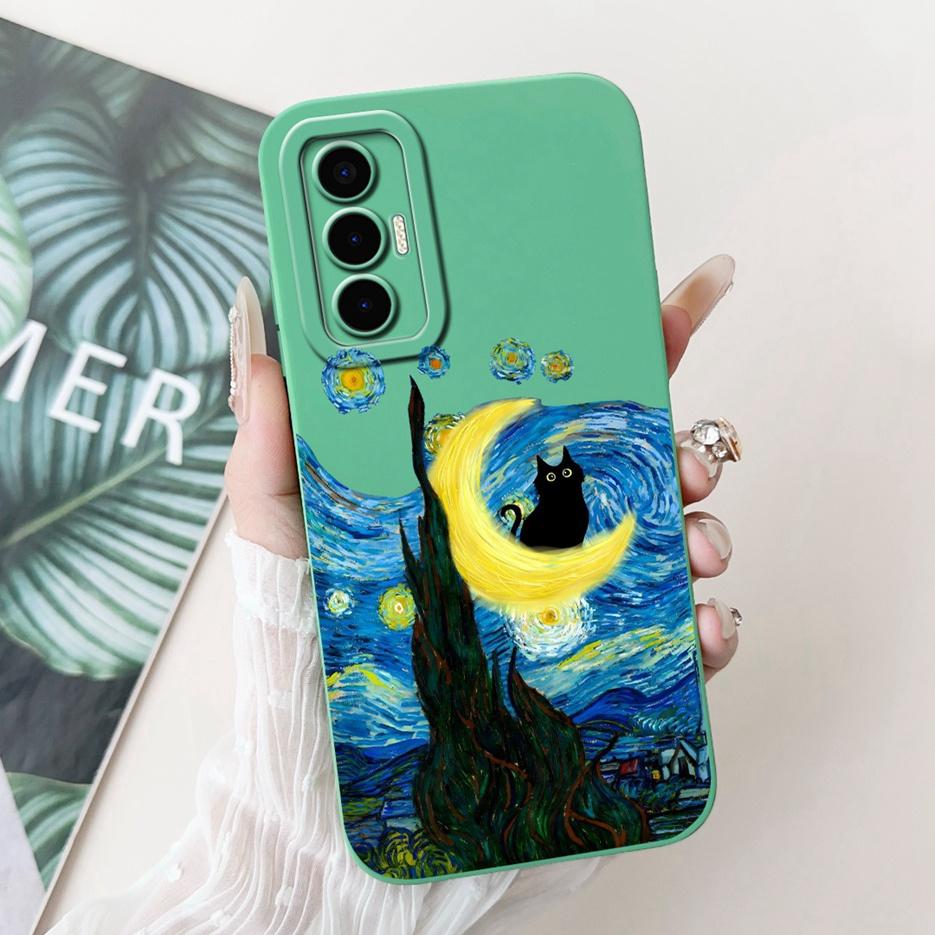 For Tecno Pova 3 Case LF7n Stylish Candy Panted Cover Shockproof Phone Case For Tecno Pova 3 Pova3 Soft Fundas 6.9'' Matte Coque