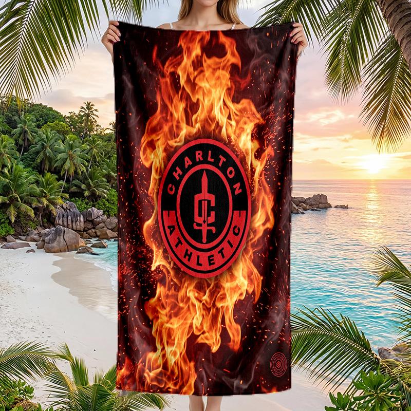 Telo da Spiaggia Asciugatura Rapida Charlton Athletic FC Stampa Microfibra Assorbente Portatile da Viaggio per Nuoto