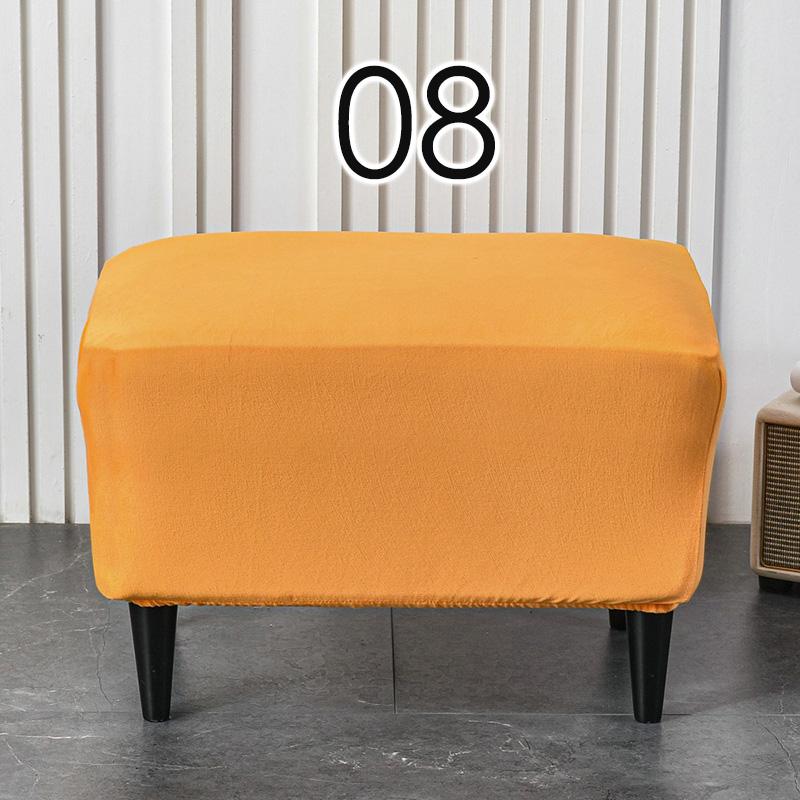 American Style Footstool Cover Rectangle Elastic Ottoman Cover High Quality Velvet Furniture Protector Footrest Slipcover