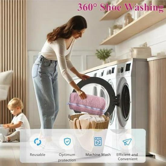 Thickened Reusable Washing Machine Shoe Protection Mesh Bag