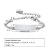A Variety Of Children'S Curved Brand Stainless Steel Gold Bracelet Women, Fashionable Personality Can Be Engraved 798