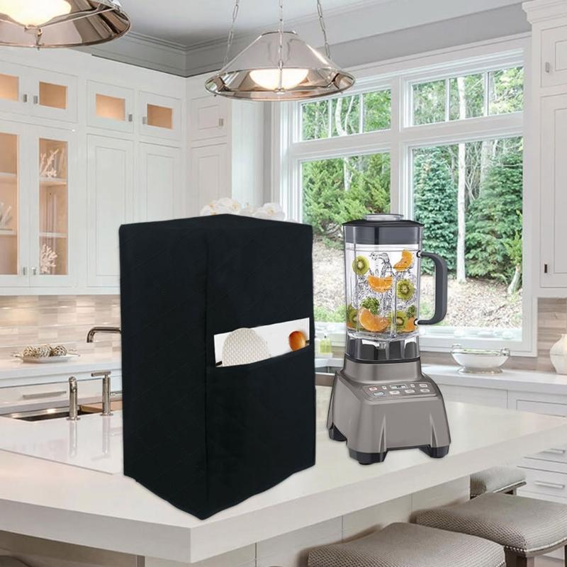  Multipurpose Kitchen Machine Dustproof Protector Black Cover Case with Pocket
