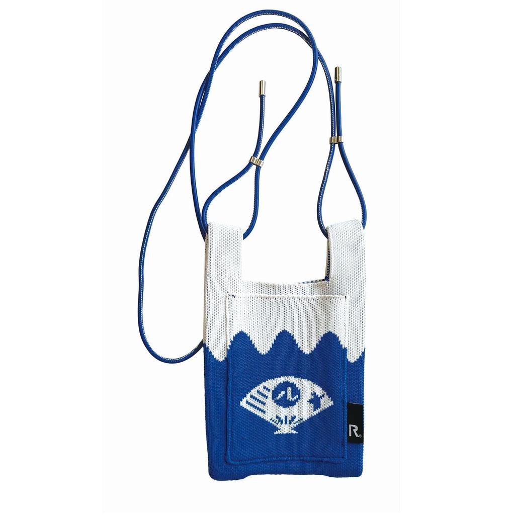 Rootote 2532 Mini Knit Shoulder Bag with Mount Fuji Design, CJ.BabyLoo.knit.Fuji-A (Blue)
