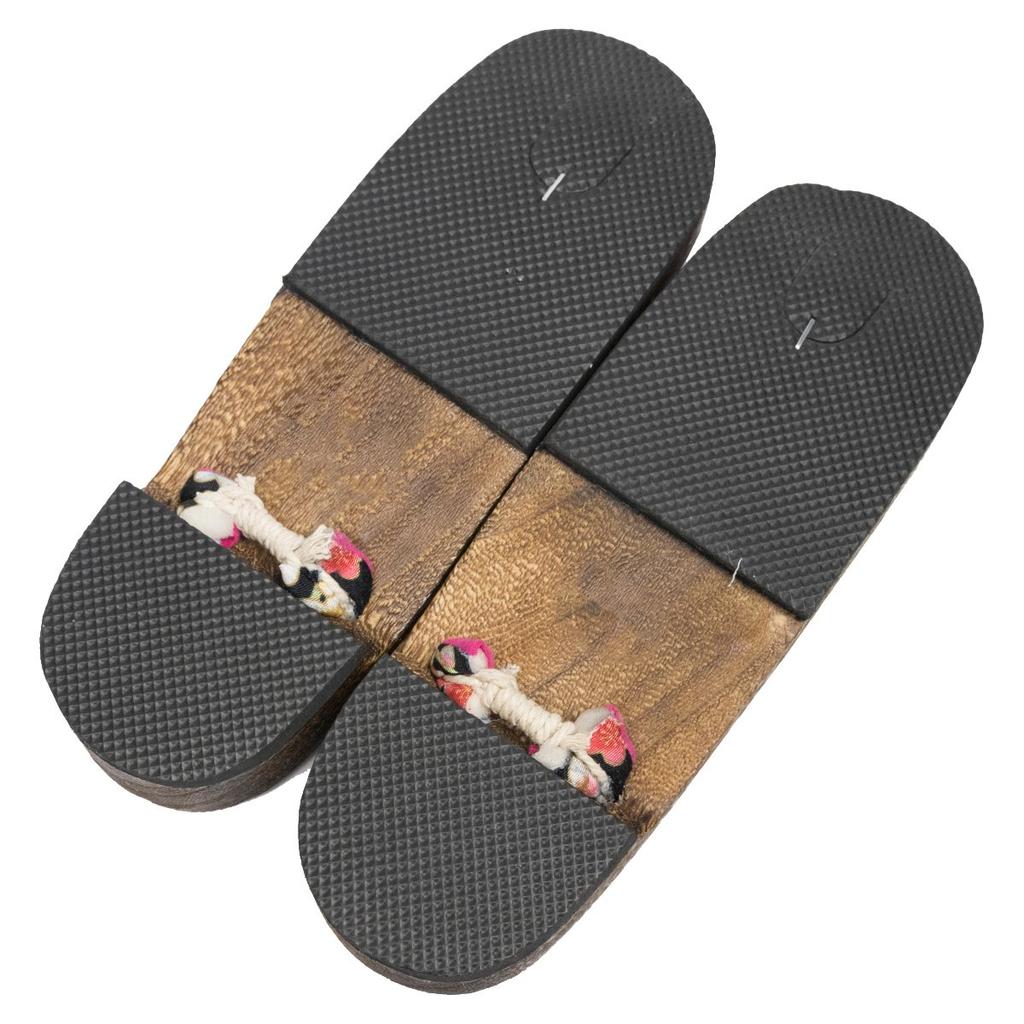 Geta Burnt Paulownia Tea [KYOETSU] [Kyoetsu] Sandals, Wood, Base, Women's (F(L), 17)