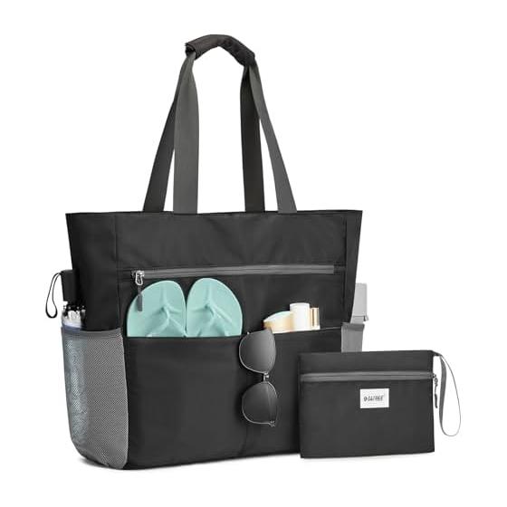 G4Free Beach Bag, Waterproof Sandproof Beach Tote Bag, Large Capacity Folding Beach Bag for Women