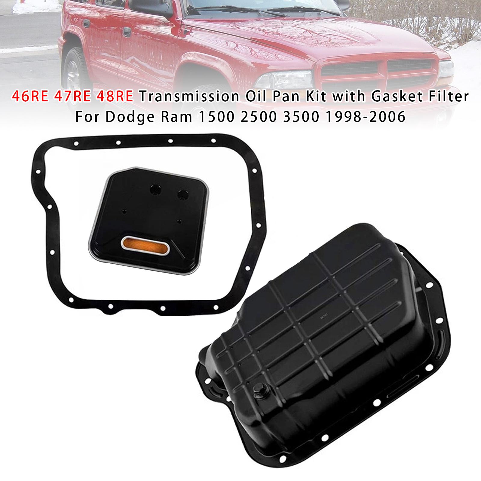 

46RE 47RE 48RE Transmission Oil Pan with Gasket Filter For Dodge Ram 1500 2500
