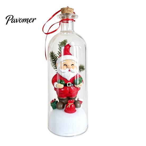 Festive Room Accent Light Recordable Christmas Message in A Bottle, Voice Recording Holiday Keepsake with Personalized Memory Playback Cork,