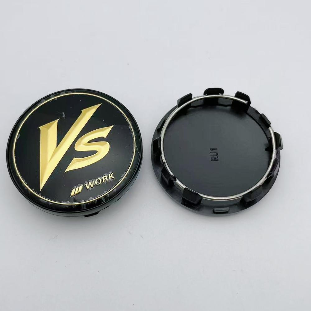 4pcs 59mm Car Wheel Center Caps With VS W Work Logo Emblem Wheel Hubcaps Auto Rim Center Cover Replace Car Styling Accessories