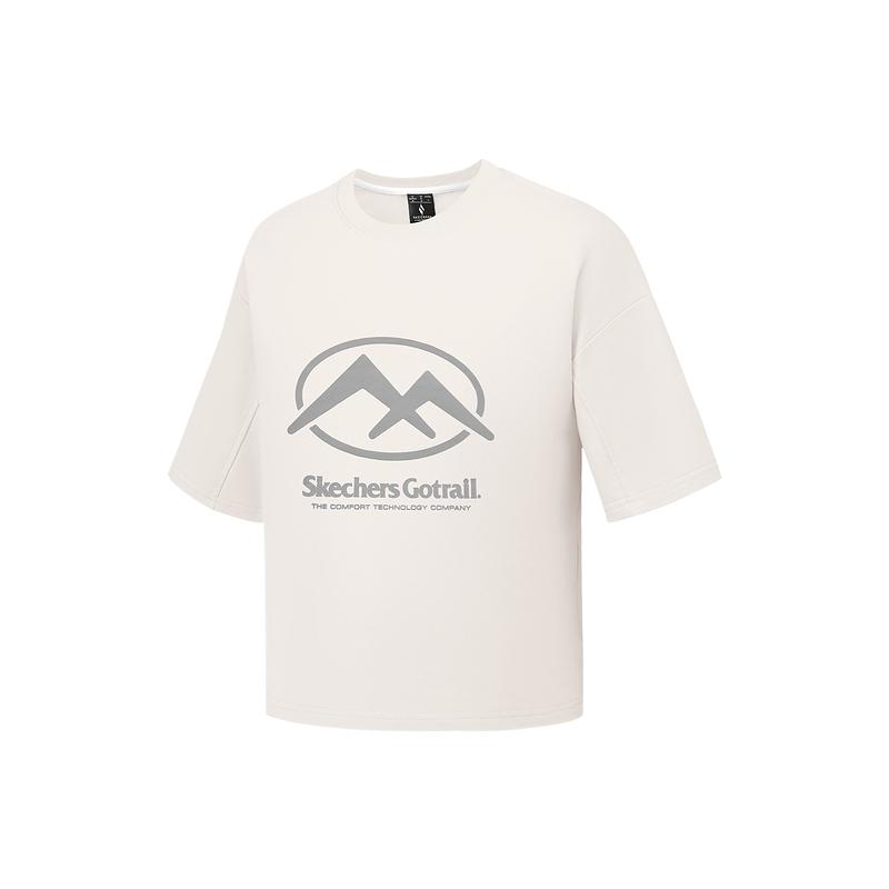Skechers Comfortable Casual Simple Versatile Short Sleeve T-Shirt Women tops Brown P125W010-02YL L