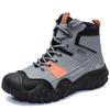 Men's boots autumn and winter new high top outdoor boots anti slip soft sole comfort hiking boots fashion casual workwear boots