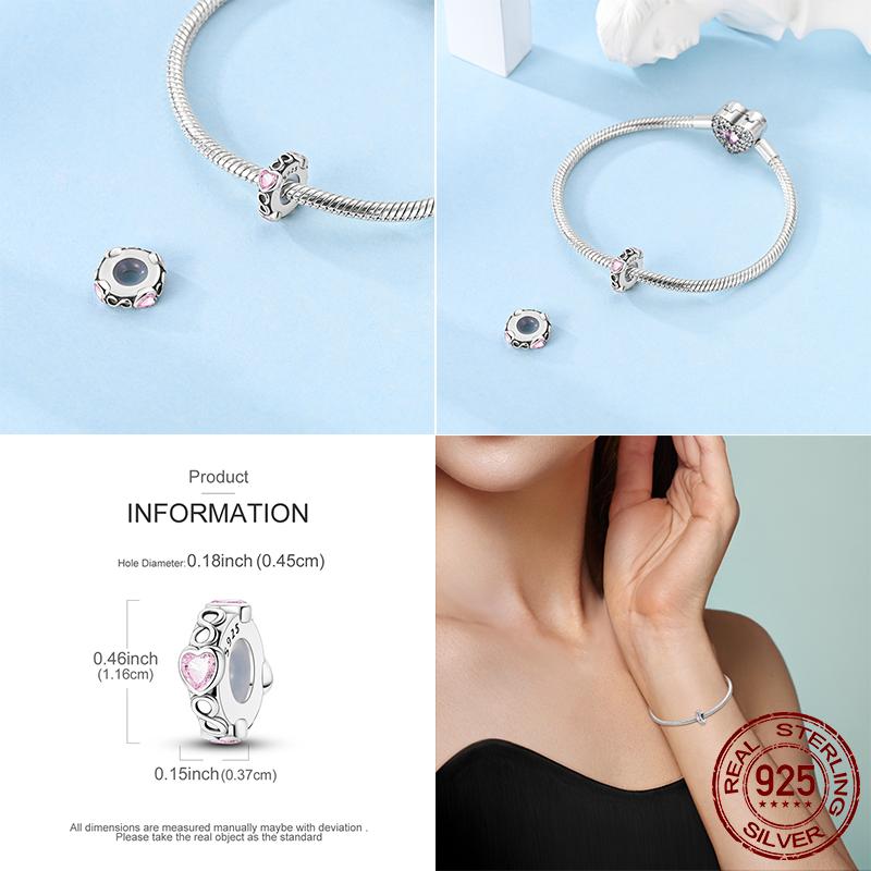 Original Copper Heart Love Beads Air Balloons Charm Bead Fit Bracelet Necklace Women Jewelry Gifts