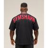Gymshark Camiseta Power negra acondicionadora roja A2c9e Bc1d