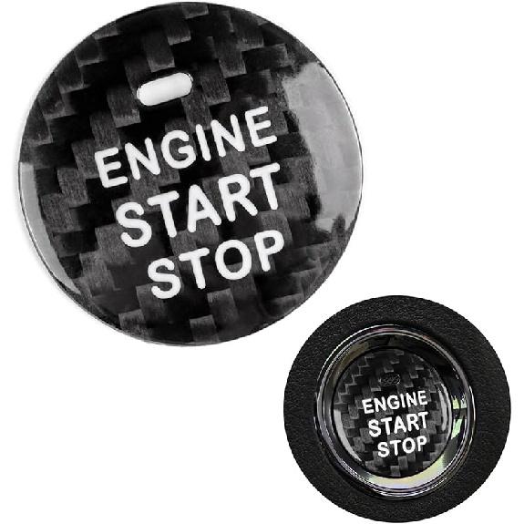 FLUGGESCHWINDIGKEIT Carbon Faser Auto Motor Start-Taste Aufkleber für Lexus IS250 IS200 IS300 ES350 ES330 GS350 GS300 NX300 NX200T RX350 RX300 LX RC (rot)