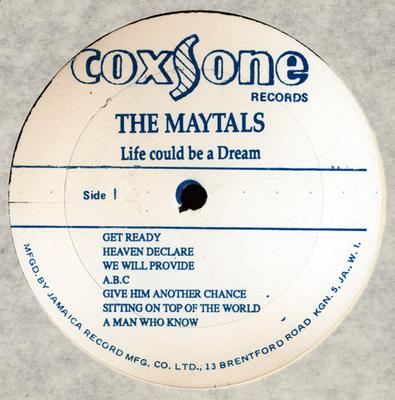 LP Record MAYTALS - Life Could Be A Dream NONE Coxsone Records Jamaica Reggae, Ska & Dub Used