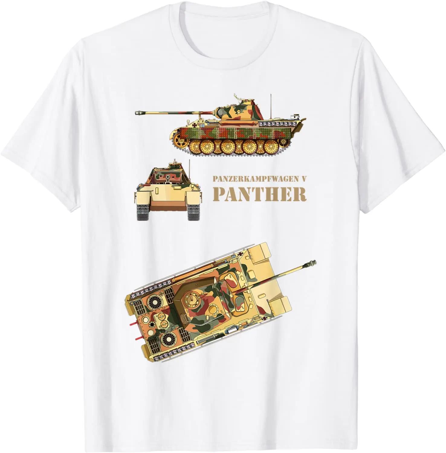 WW2 German Panzer V Panther Tank Diagram TShirt Summer Cotton Short Sleeve ONeck Mens T Shirt New S3XL S