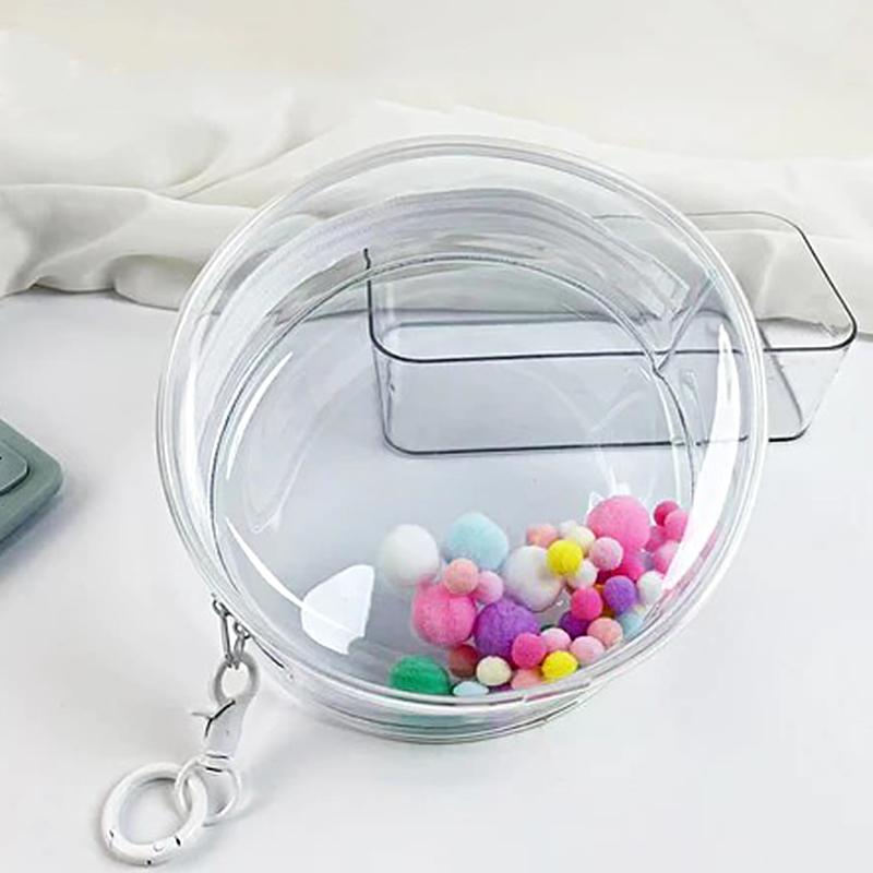 12*12cm Circular Design Garage Kit Display Portable PVC Pendant High Transparency Three-dimensional Storage Bag Cute Doll 9 Colors