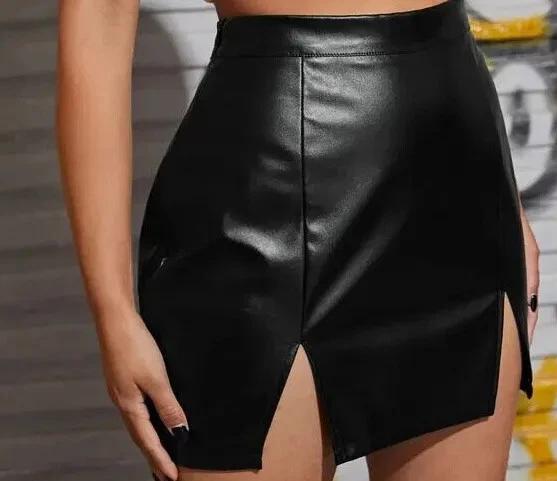Sexy Unique Skirt Genuine Leather Women's Hot Slim Designer Lambskin Black Fit
