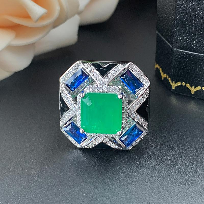 Jewelry Set, Ring, Necklace Will Change Color, Red Corundum, Colored Zirconium, Women'S High-End Fashion, Light Luxury And Versatile.