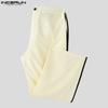 INCERUN Men Stitching Sleeveless Buttons Waistcoat And Long Straight Pants Sets