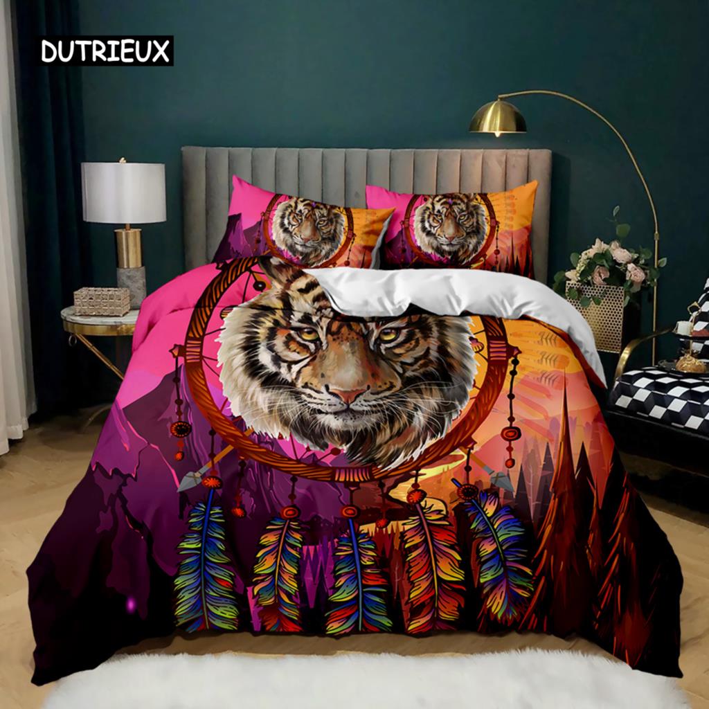 

Пододеяльник с изображением животных Ловец снов Комплект постельного белья с изображением животных Индийский Ловец снов Комплект постельного белья с изображением животных для взрослых Экзотический стиль Богемия Полиэстеровый пододеяльник EU single(135x200