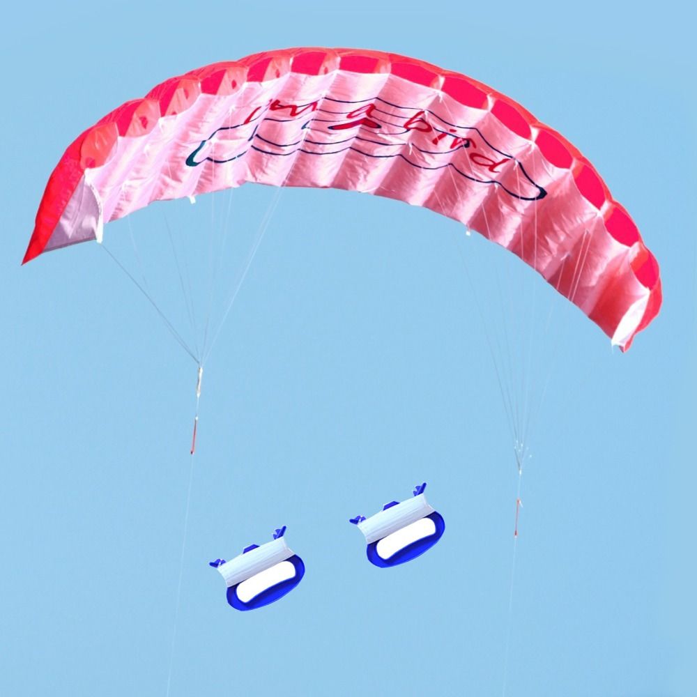 

Мягкий 1,4-метровый парашютный кайт с двумя стропами для спорта на пляже, профессиональный трюковой кайт для спорта на открытом воздухе красный