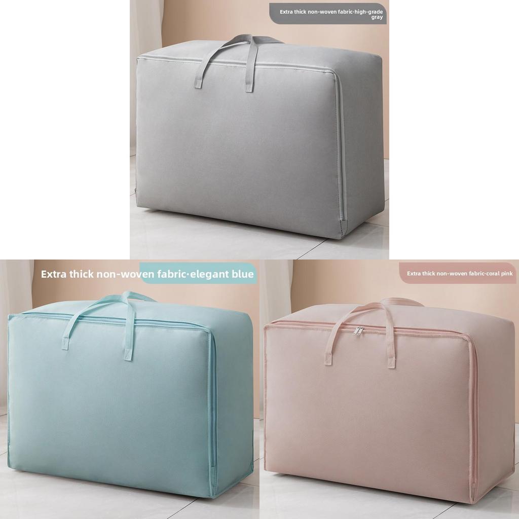 Bedroom Storage Bag Large Capacity Nonwoven Fabric Organizer With Dustproof Design For Bedding And Clothes