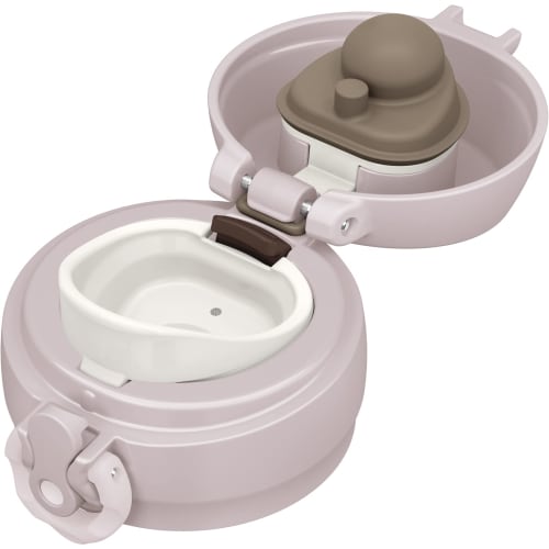 [.co.jp Exclusive] Thermos Vacuum Insulated Portable Mug, 0.5L, Beige Pink, Removable Spout for Easy Cleaning, Lightweight, One-Touch Opening, Stainle