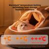 Comfortable Warm Soft Small Pet Bed Portable Cozy Enclosed Cat Bed Mat Deep Sleep Pet Supplies Pet House Kennel Habitats Basket
