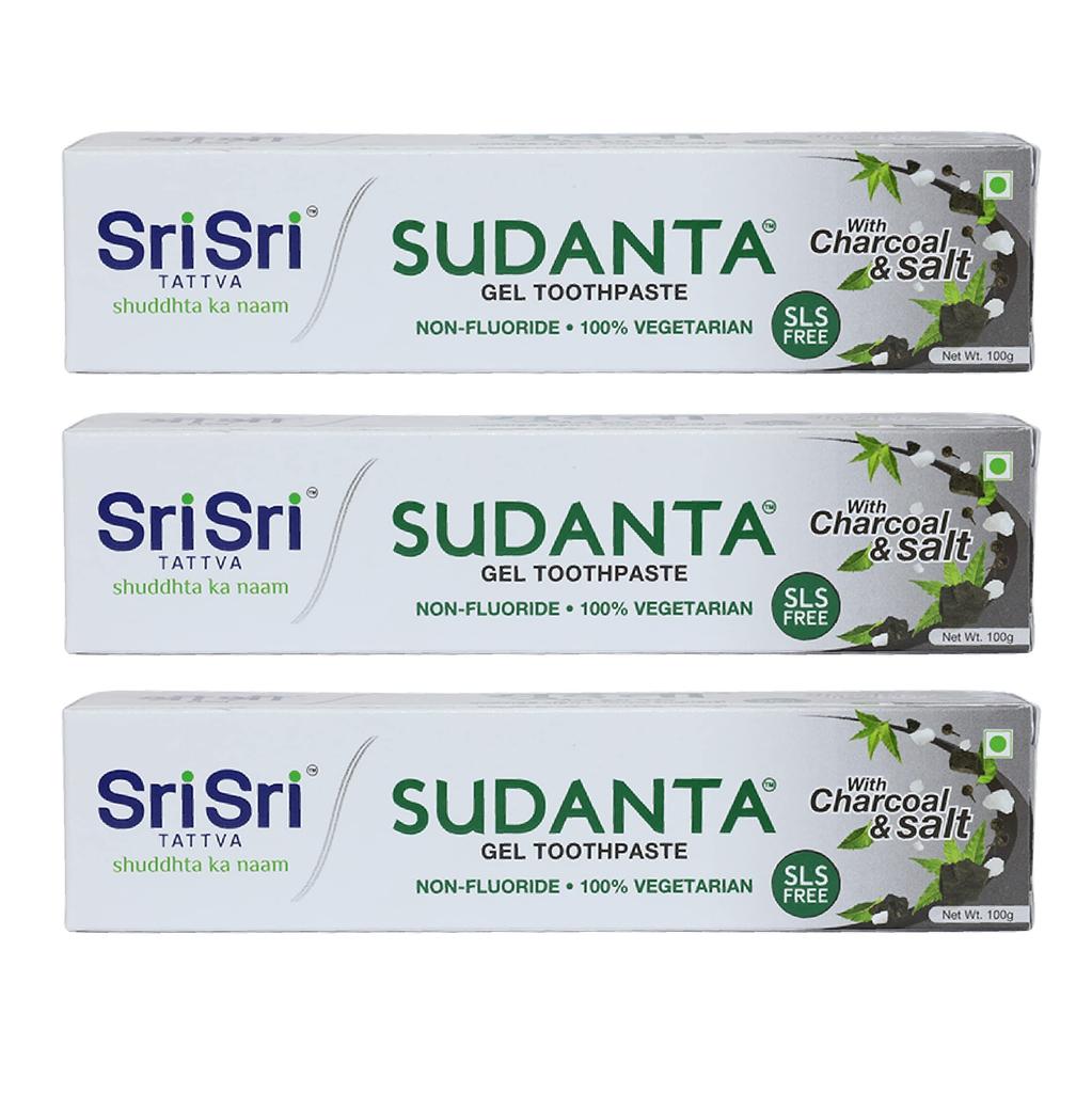 Sri Sri Tattva Shuddhta Ka Naam Sudanta Ayurvedic Herbal Gel Toothpaste-All Natural, Sls Free, Fluoride Free Tooth Paste With Charcoal, Salt & More