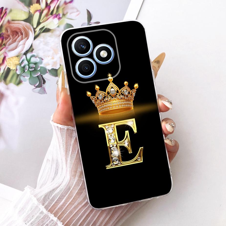 For Honor X8D Case New Fashion Crown Letters Cover 6.77'' Soft Silicone Phone Case For Honor X8d X 8d HonorX8d Back Cover Fundas