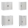 7 Piece Kitchen Cabinet Set Porto Grey Sonoma Wood Based Panel