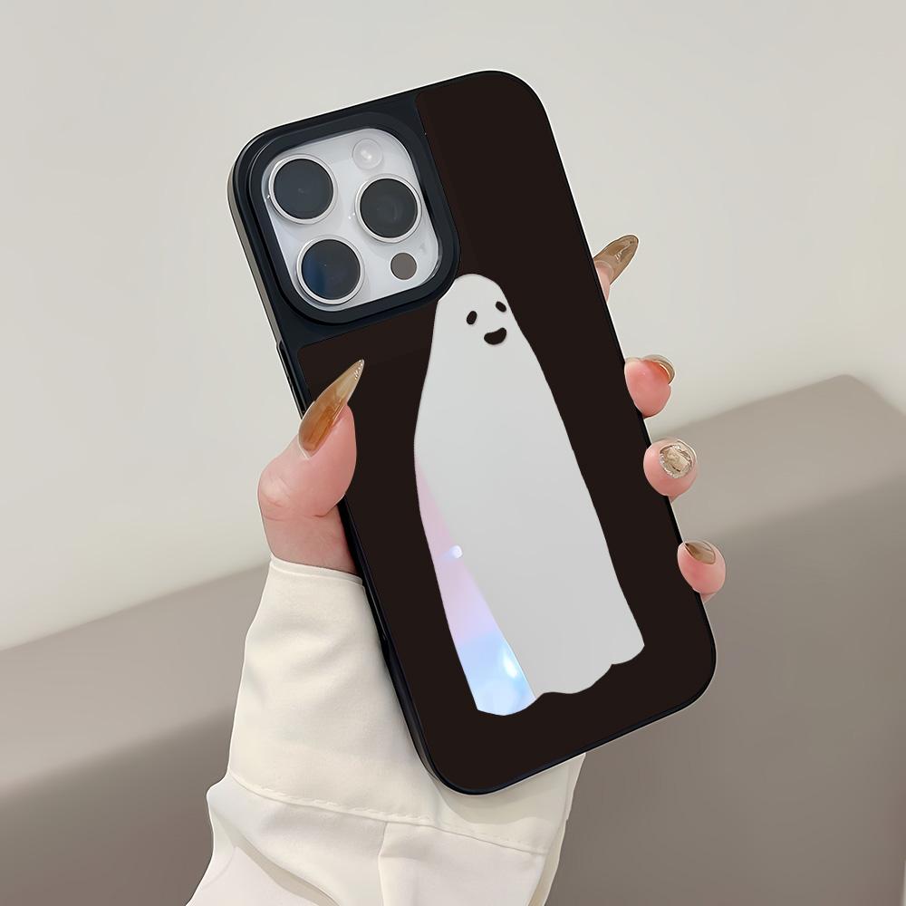 Mirror Phone Case for iPhone 15 11 13 14 for 15 16 Pro Max 12 13 16 Pro Cloud Flower and Animal Cute Style Phone Case