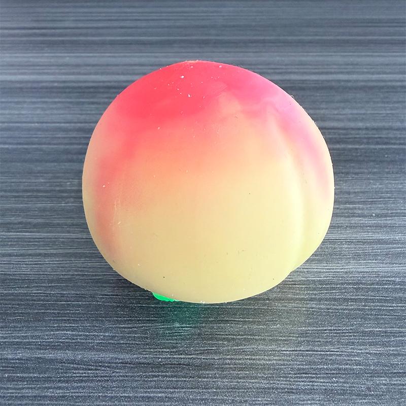 Crunchy Squishy Peach Handmade Stress Ball Crispy Sound Squeeze Toy Round Blocks Filled Stress Relief Asmr Sensory Fidget Toy