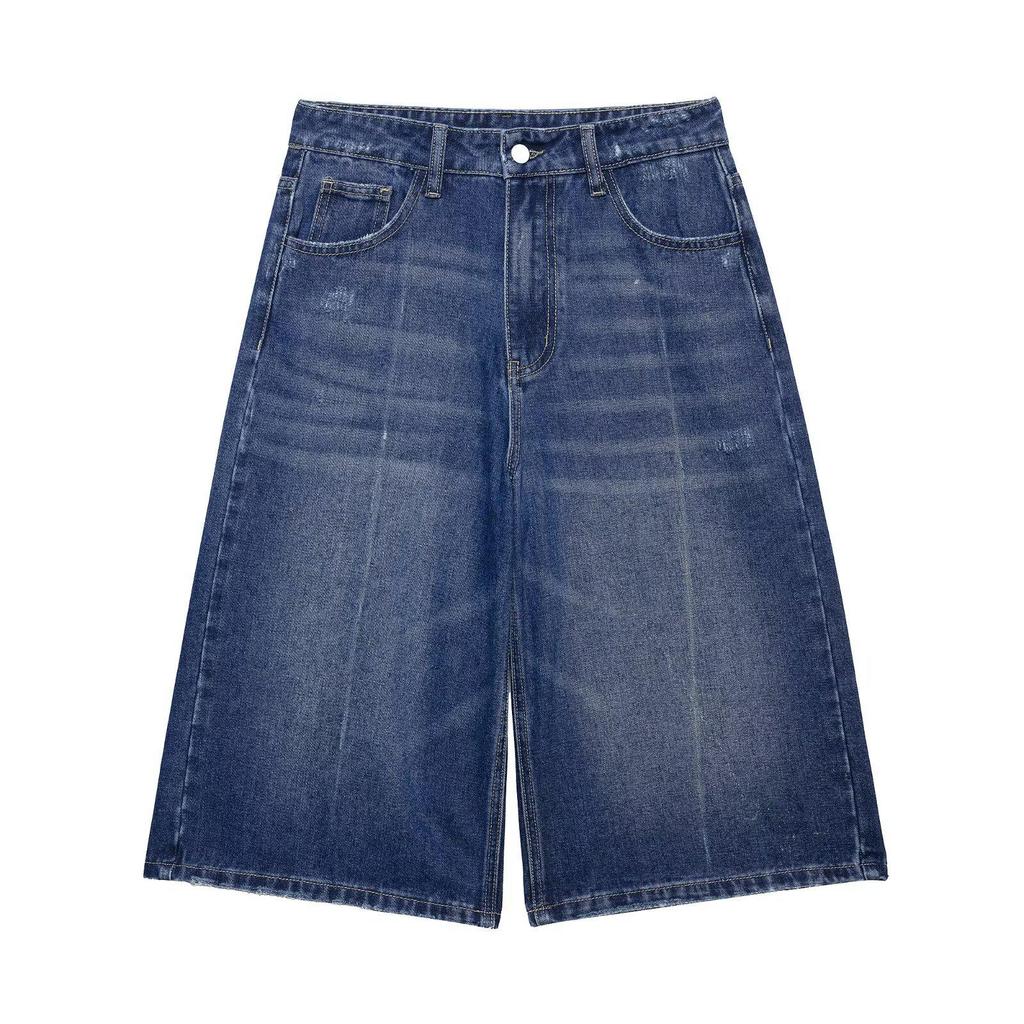 2025 Summer Women's Fashion: Denim Tube Top & Capri Pants Set