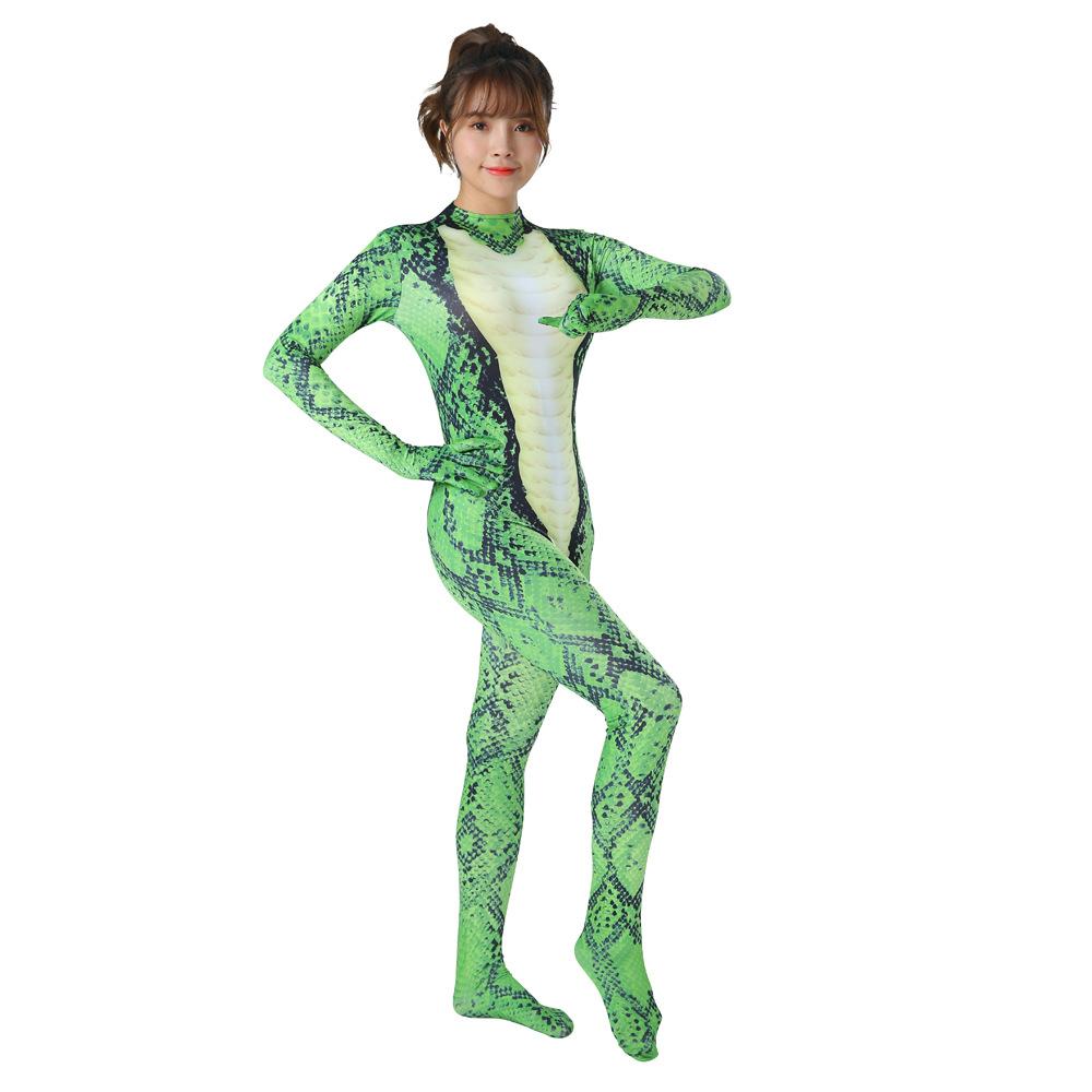 Combinaison Animale Cosplay Femme Tigre Serpent Impression 3D Halloween Carnaval Fête Spandex Zentai Combinaison Intégrale Déguisement Cosplay Tenue XS(110cm)&Other