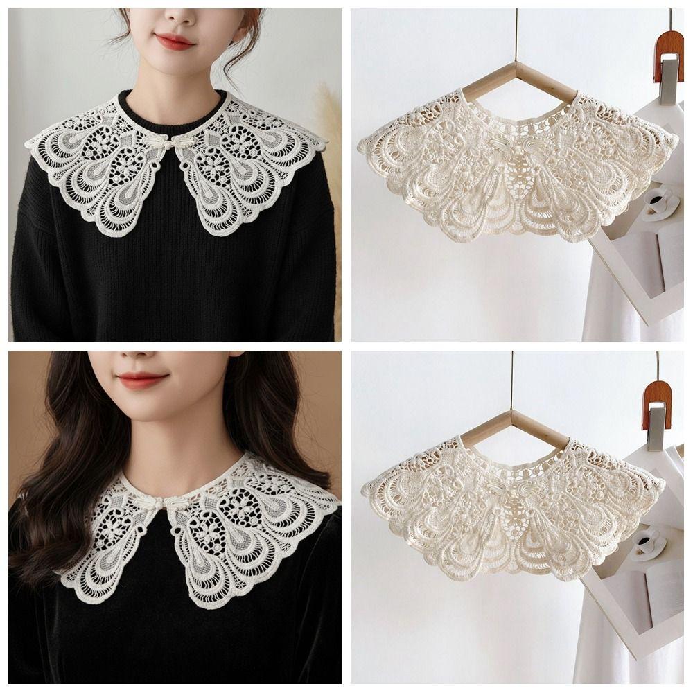 Cape Knitted Shawl Cloak Blouse Shoulders Fake Collar Elegant Lace Fake Collar  Clothes Decoration