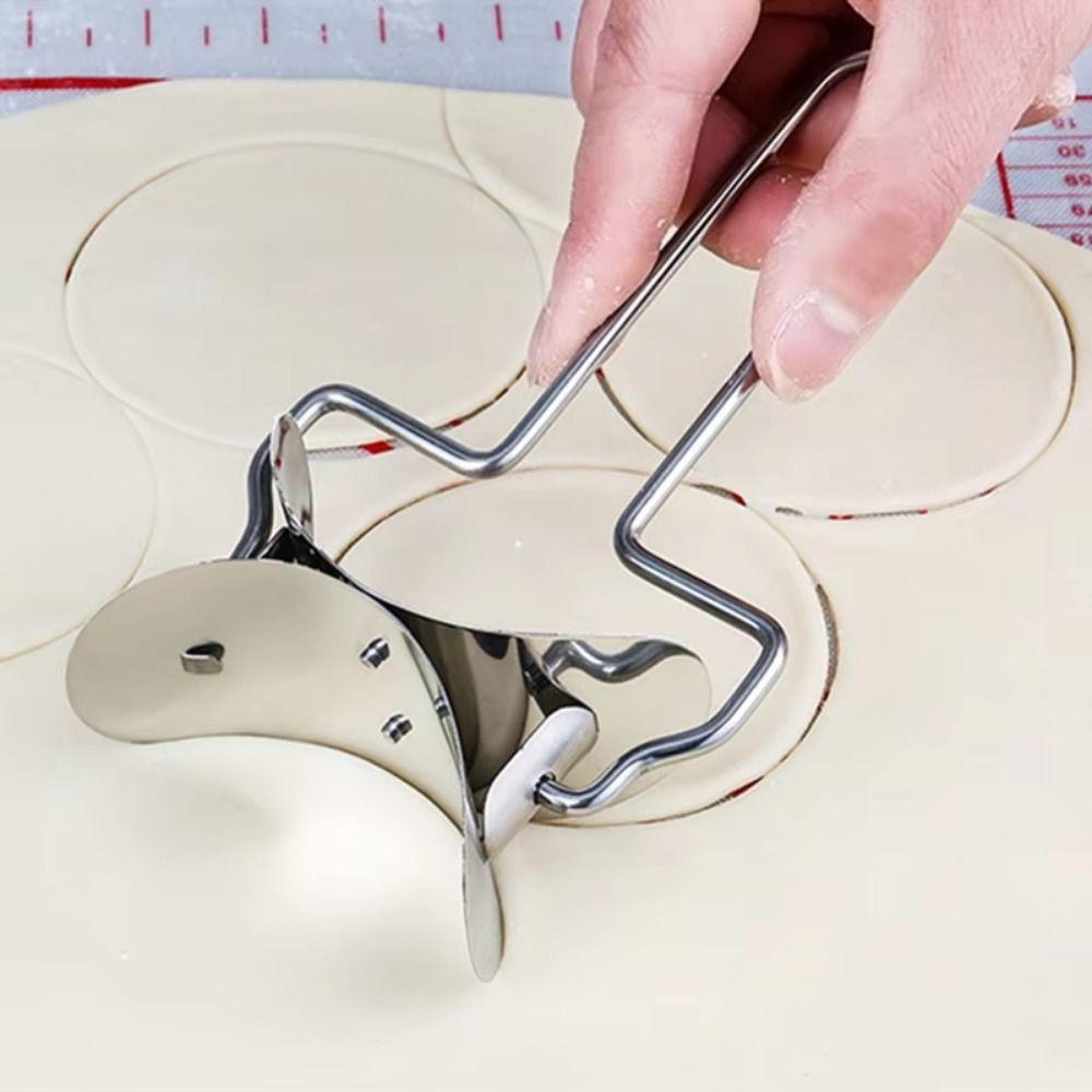 Stainless Steel Dumpling Maker Practical Dough Circle Roller Household Dough Cutter Home