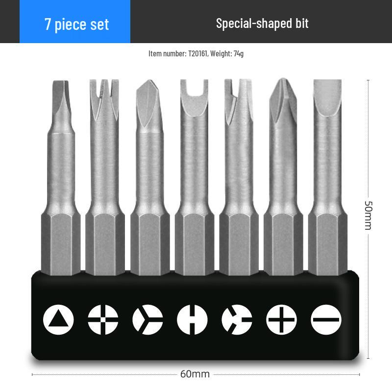 Multifunctional Screwdriver Set: Phillips, Slotted, Torx T30 Blades with Bit Handle