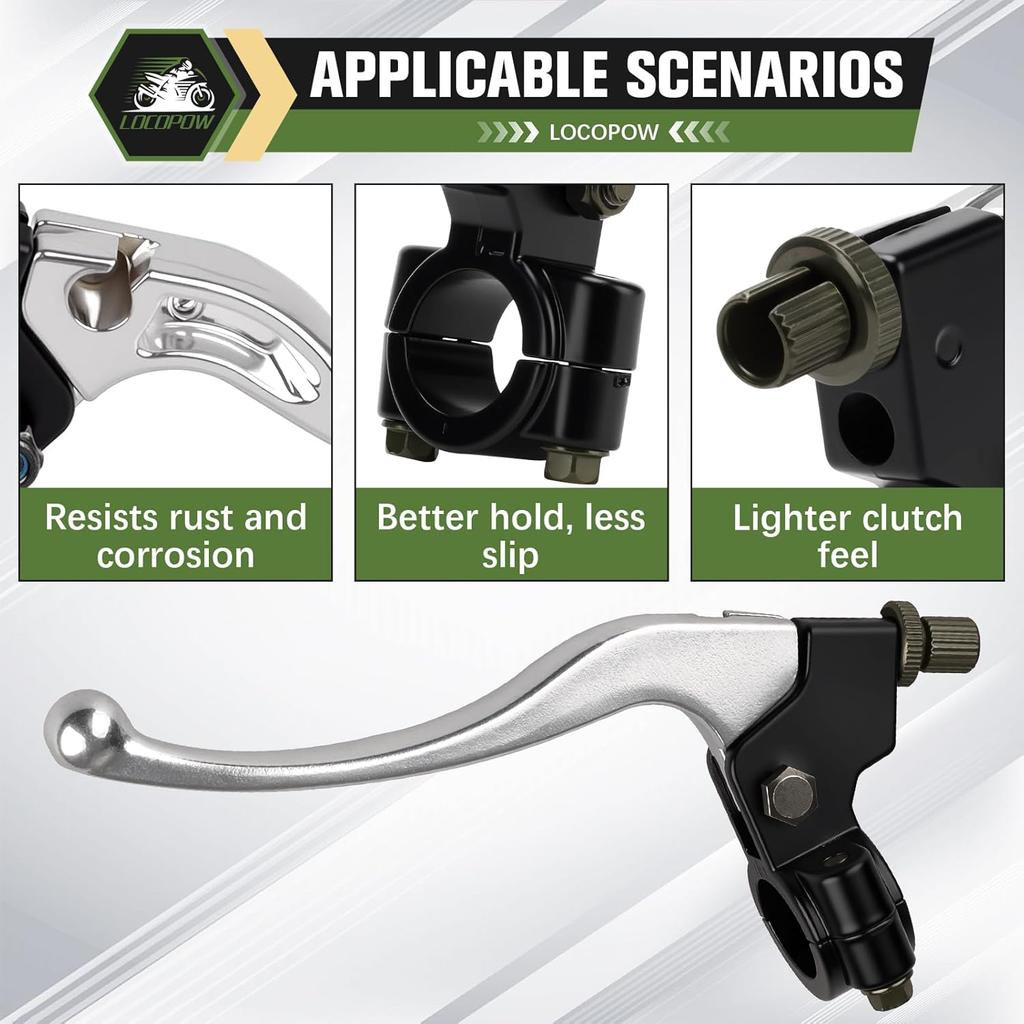 LOCOPOW 7/8" 22mm Left Clutch Brake Handle Lever for Coleman CT200U CT100U for Honda CRF 50 100 150 CRF450R XR100 200 XR250 Suzuki DR200 YZ80 85 125