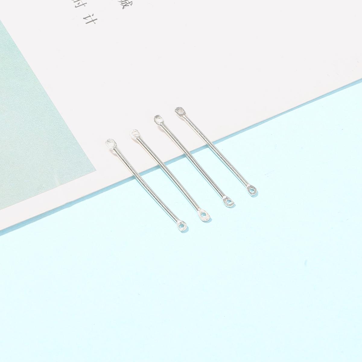 

50 шт. 20/25/30/35/40 мм железный стержень с двойными отверстиями для изготовления ювелирных изделий DIY серьги очарование украшения 25mm 50pcs