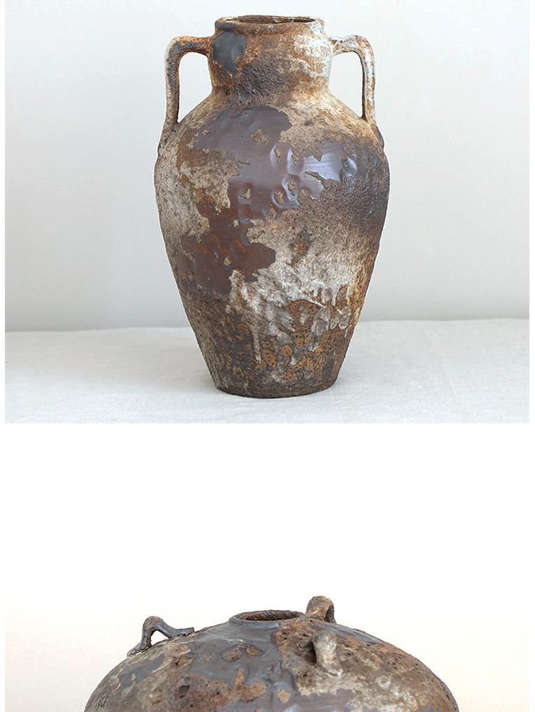 Retro Wabi-Sabi Zen Pottery Vase for Home and Hotel Decor