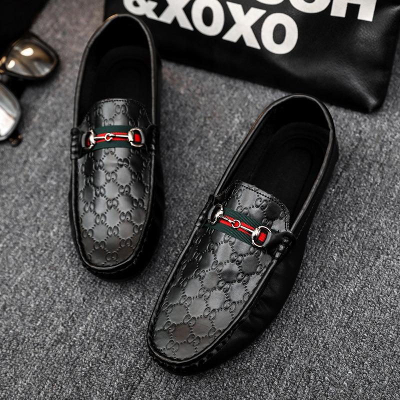 

Туфли дуду мужские весенние новые мужские повседневные кожаные туфли ленивые ноги дышащие британские 44 чёрный