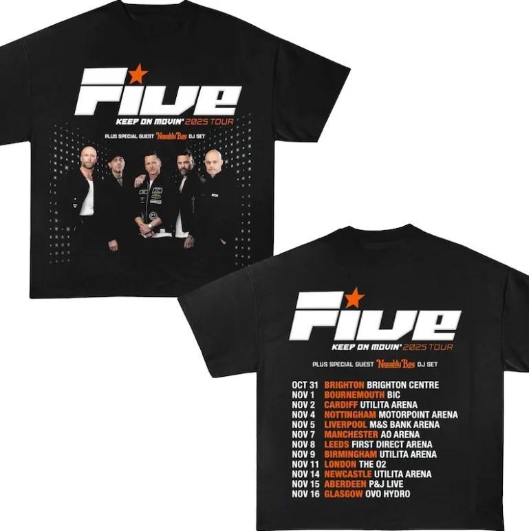 FIVE Boyband Tour T-Shirt: 90s Keep On Moving Tour Tee S