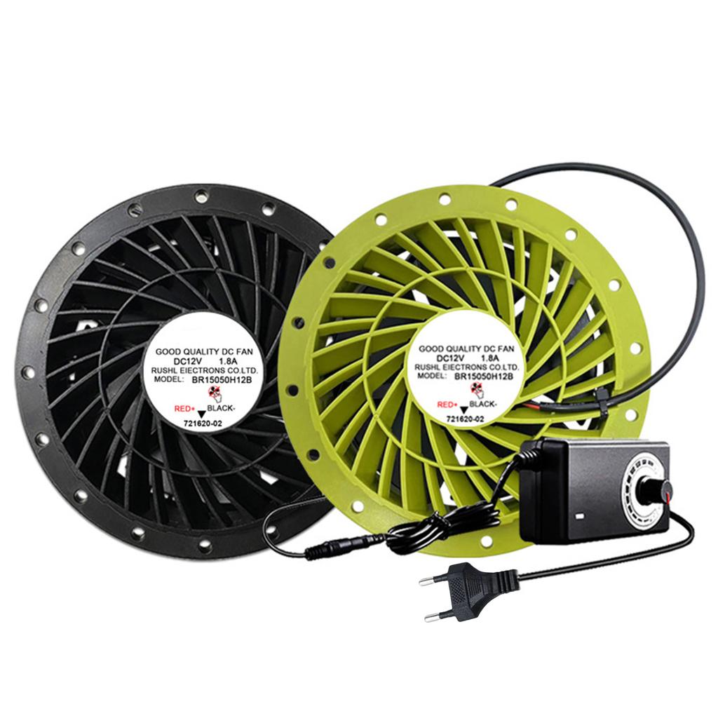 Axial Exhaust Fan Set 6500RPM DC12V Dual Ball Bearings Spray Paint Booth Fan For 3D Printing And Spray Booths